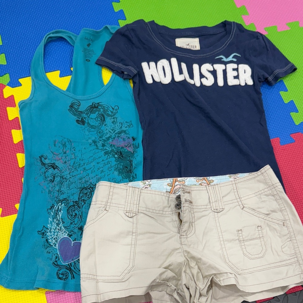 Navy and Teal Kids Tank Top Set